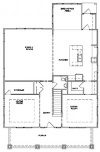 Del Mar Plan a Dan Ryan Builders First Floor Plan Near Charleston, SC