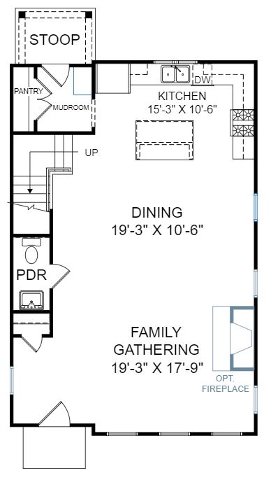 Dogwood Plan a FrontDoor Communities First Floor Plan in Summervile, SC