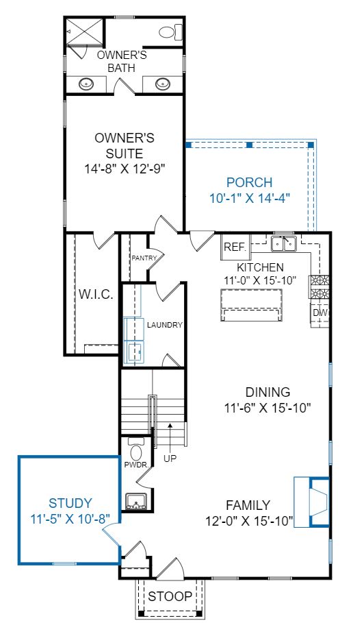 Magnolia Plan a FrontDoor Communities First Floor Plan near Charleston, SC