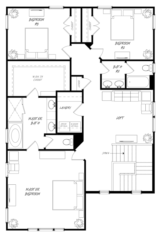 Golden Bell Plan a Saussy Burbank Second Floor Plan in Summerville, South Carolina