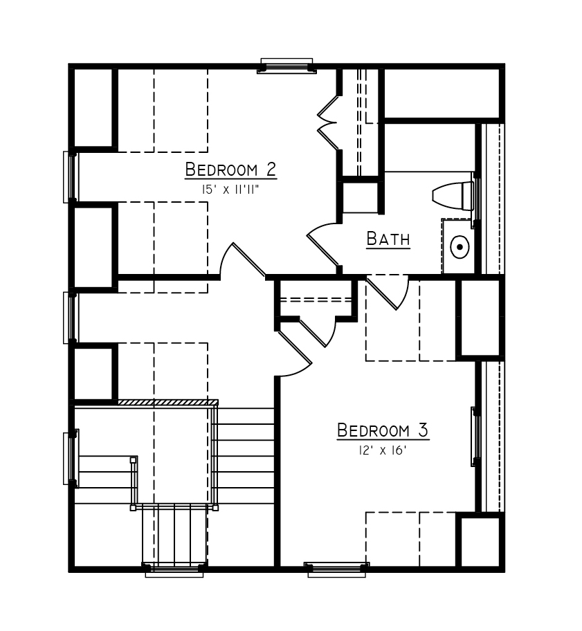 Cottonwood Plan a FrontDoor Communities Second Floor Plan near Charleston, SC