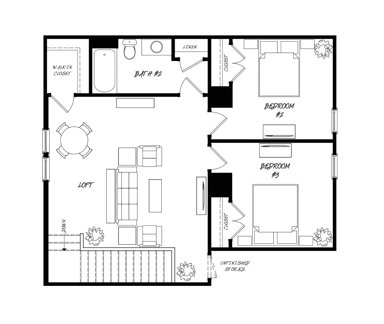 Camelia Plan a Sabal Homes Second Floor Plan in Summerville, SC