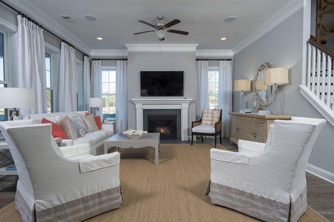 Keeneland Plan a Dan Ryan Builders Living Room View in Summerville, SC
