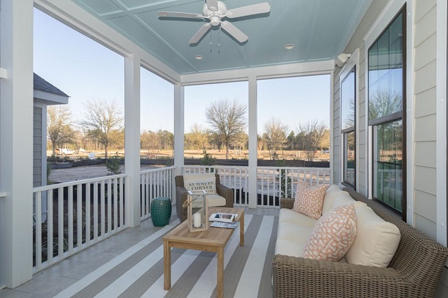 Keeneland Plan a Dan Ryan Builders Patio View in Summerville, SC