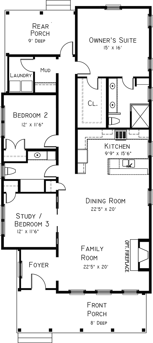 Sassafras Plan a Frontdoor Communities First Floor Plan in Summerville, SC