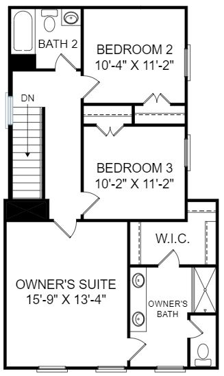Gardenia Plan a Saussy Burbank Second Floor Plan in Summerville, SC