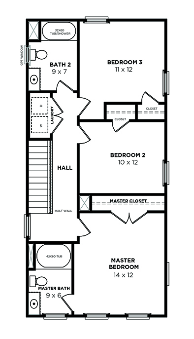 Lily Plan a FrontDoor Communities Second Floor Plan in Summerville, Sc