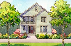 Carolina Cherry Plan a Sabal Homes House Drawing near Charleston, SC