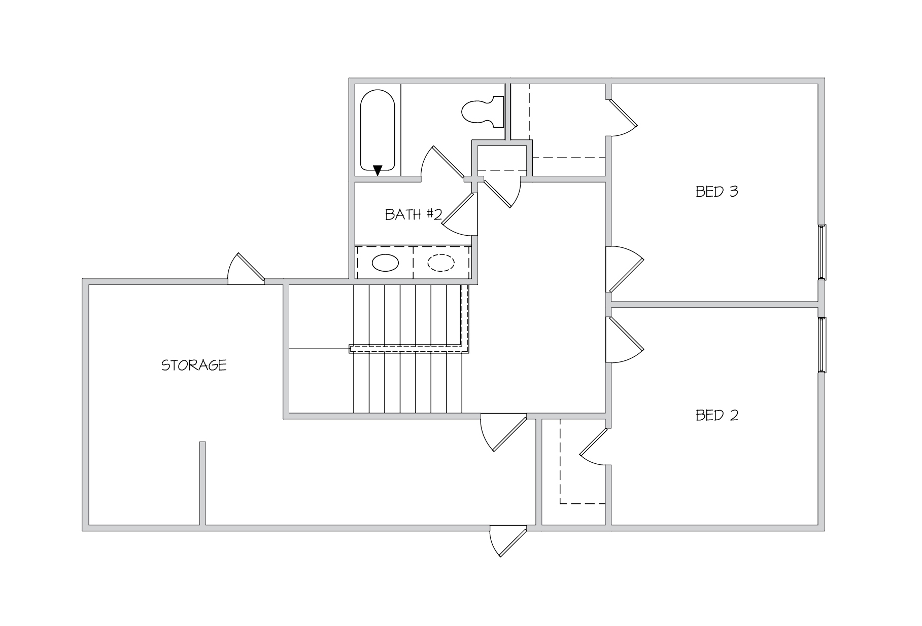 Pimlico II Plan a Dan Ryan Builders Second Floor Plan in Summerville, South Carolina