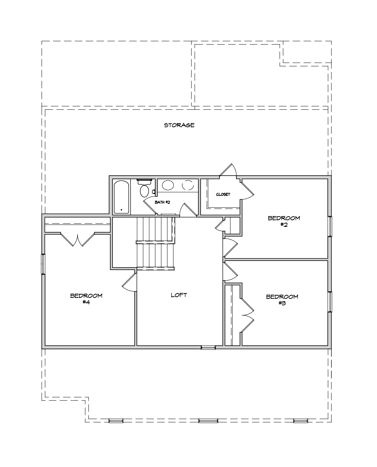Preakness II Plan a Dan Ryan Builders Second Floor Plan near Charleston, SC