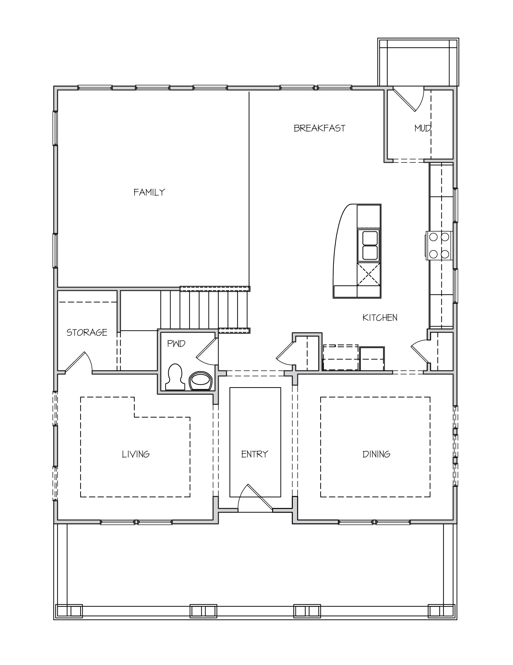 Rockingham II Plan a Dan Ryan Builders First Floor Plan in Summerville, SC