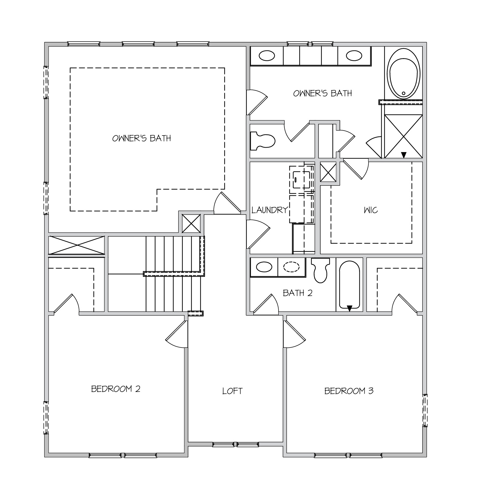 Rockingham II Plan a Dan Ryan Builders Second Floor Plan in Summerville, SC