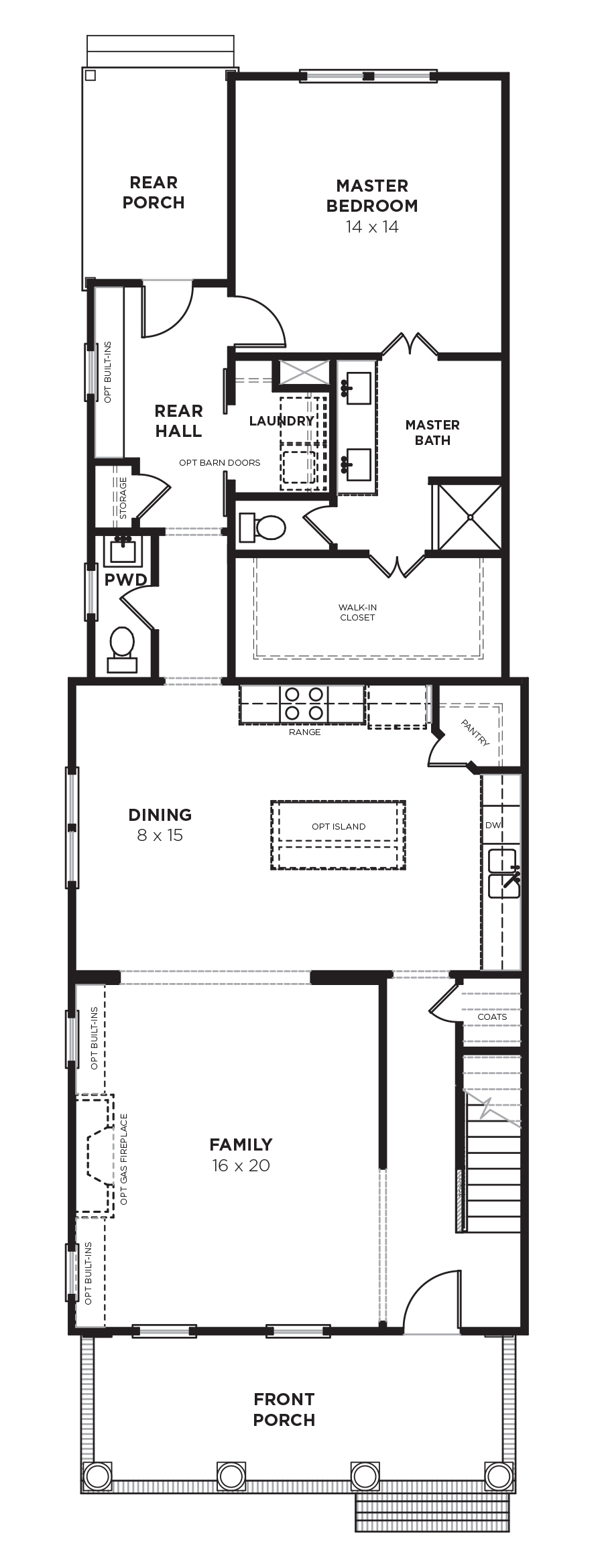 Honeysuckle Plan a Dan Ryan Builders First Floor Plan near Charleston, SC