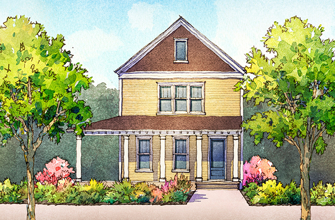 Honeysuckle Plan a Dan Ryan Builders House Drawing near Charleston, SC