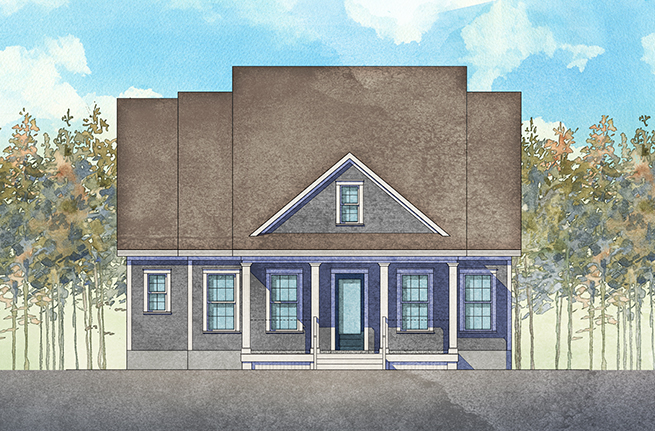 Pimlico II Plan a Dan Ryan Builders House Drawing in Summerville, South Carolina