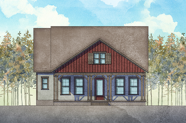 Pimlico II Plan a Dan Ryan Builders House Drawing in Summerville, South Carolina