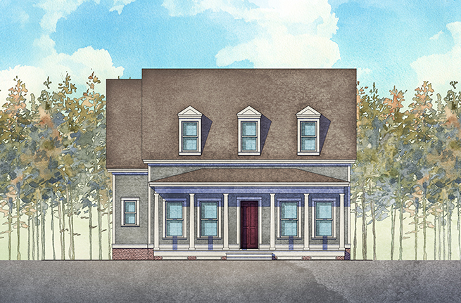 Preakness II Plan a Dan Ryan Builders House Drawing near Charleston, SC
