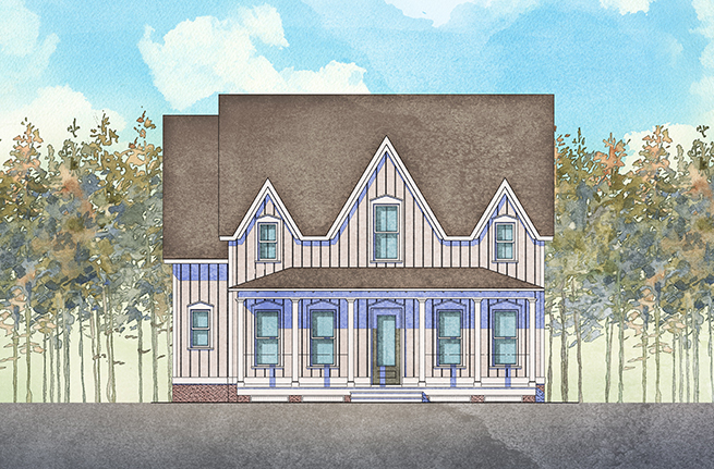 Preakness II Plan a Dan Ryan Builders House Drawing near Charleston, SC