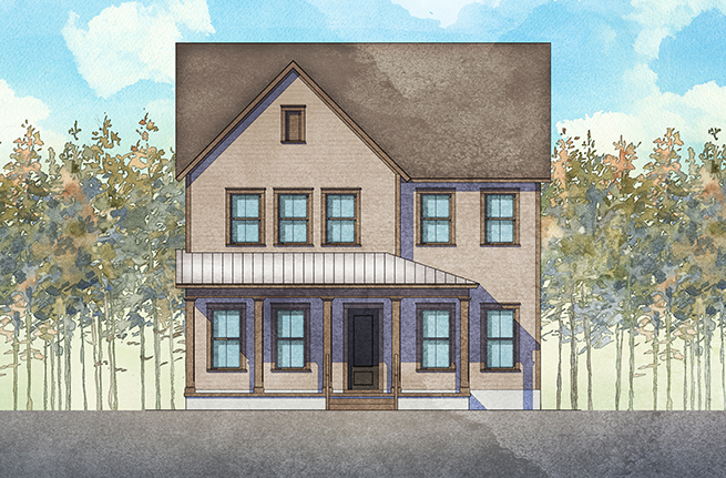 Rockingham II Plan a Dan Ryan Builders House Drawing in Summerville, SC