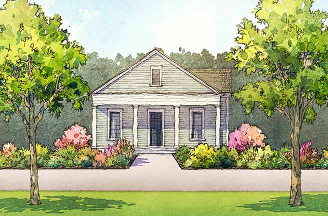 Broadleaf Plan a Saussy Burbank House Drawing near Charleston, SC