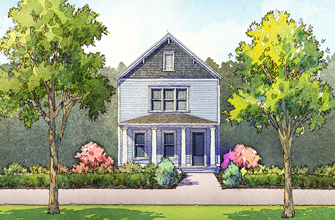 Honeysuckle Plan a Dan Ryan Builders House Drawing near Charleston, SC