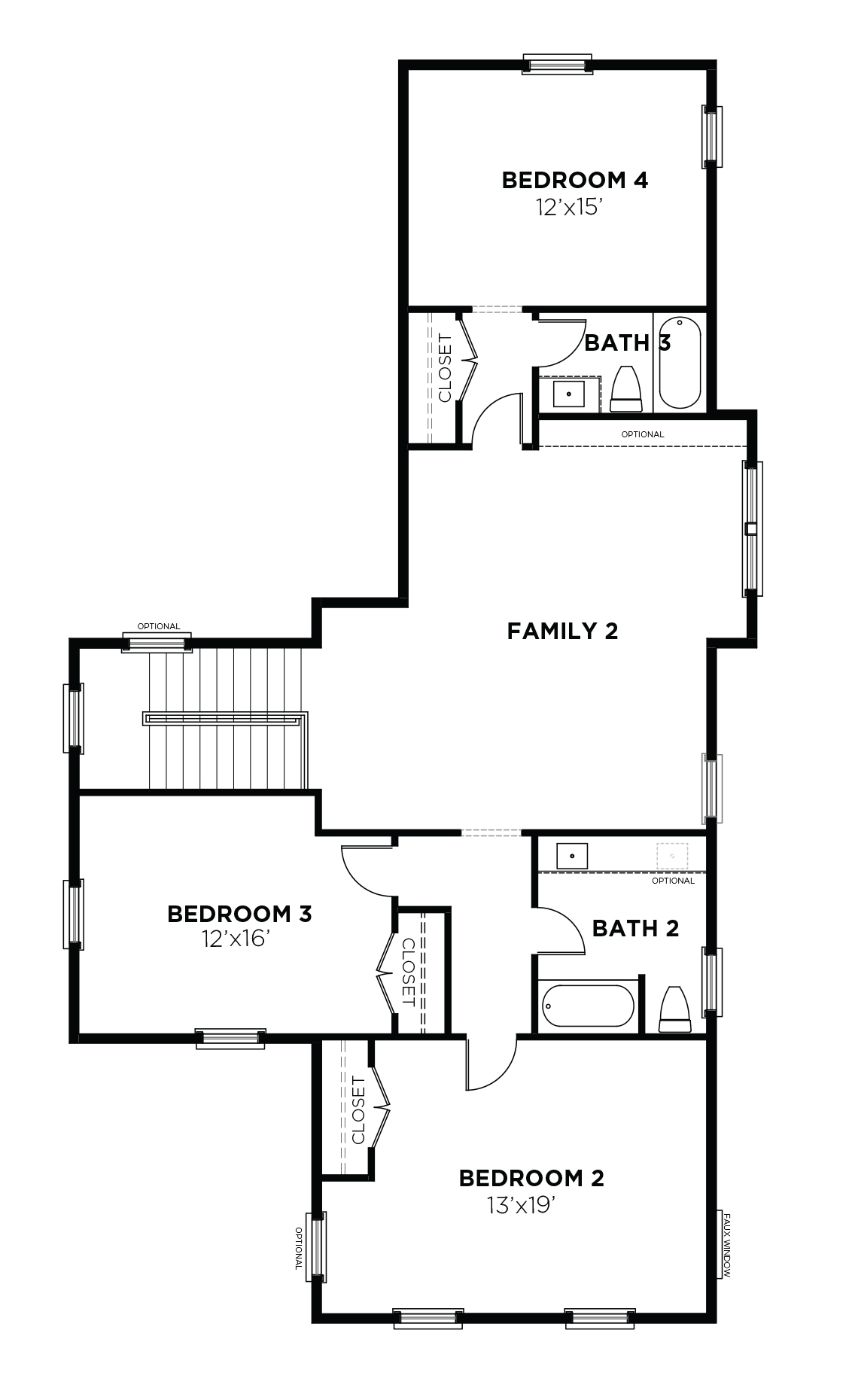 Acorn Plan a Saussy Burbank Second Floor Plan in Summerville, SC